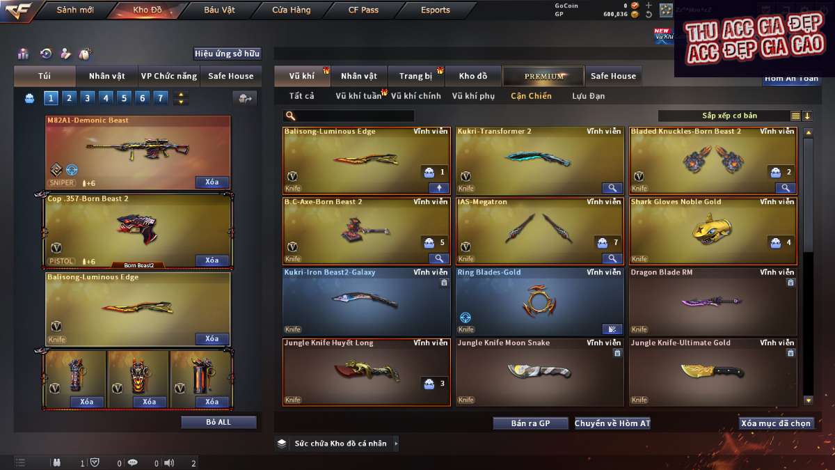 shop acc cf uy tin gia re